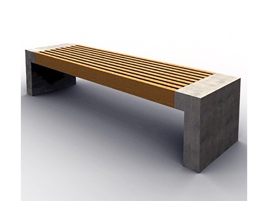 In werkelijkheid Badkamer Gietvorm Paxa Bank | Stijlvolle combinatie van hout en beton | Tjinco